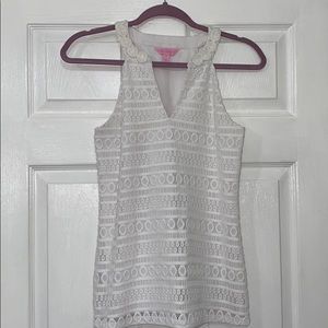 White Lace Lilly Pulitzer Tank